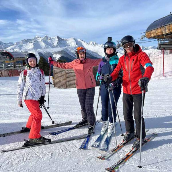 Фото с учениками после занятия. Архыз